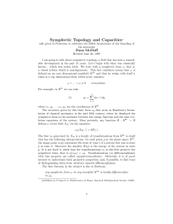 Symplectic Topology and Capacities;