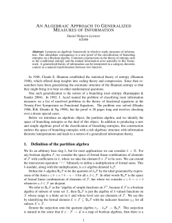 Measures of Information