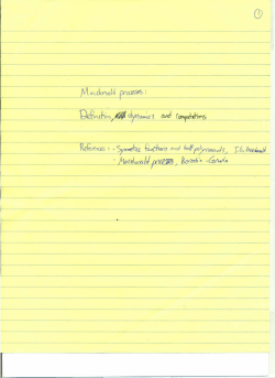 Notes: Macdonald processes