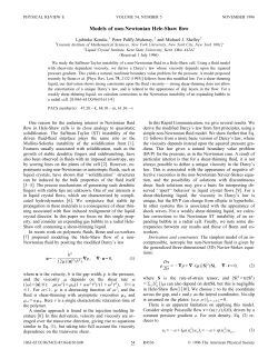 Models of Non-Newtonian Hele-Shaw Flow