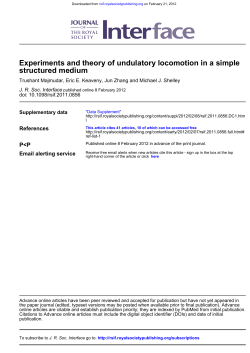Experiments and Theory of Undulatory Locomotion in a Simple Structured Medium