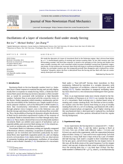 Oscillations of a Layer of Viscoelastic Fluid under Steady Forcing