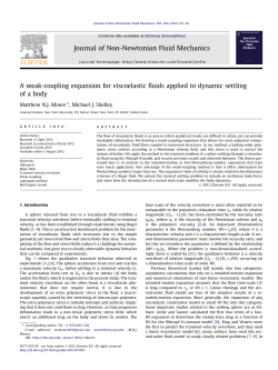 A weak-coupling expansion for viscoelastic fluids applied to dynamic settling of a body
