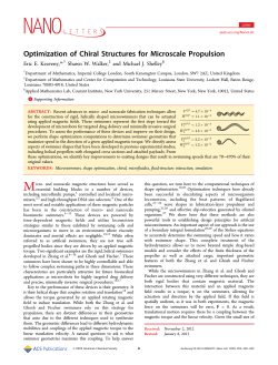 Optimization of chiral structures for micro-scale propulsion