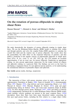 On the rotation of porous ellipsoids in simple shear flows