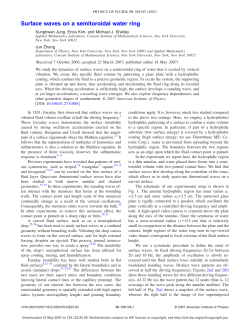 Surface waves on a semitoroidal water ring