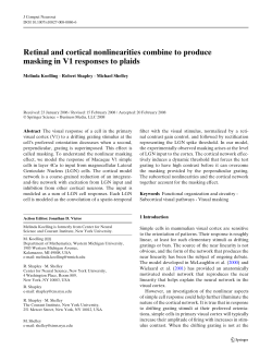 Retinal and cortical nonlinearities combine to produce masking in V1 responses to plaids