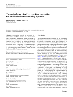 Theoretical analysis of reverse-time correlation for idealized orientation tuning dynamics