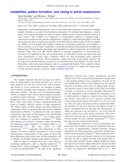 Instabilities, pattern formation and mixing in active suspensions