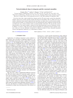 Network-induced Chaos in integrate-and-fire neuronal ensembles, D. Zhou, A.V. Rangan, Y. Sun, and D. Cai, Phys. Rev. E, 80, 031918 (2009)