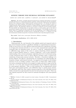 Orientation Selectivity in Visual Cortex by Fluctuation-Controlled Criticality, L. Tao, D. Cai, D.W. McLaughlin, M.J. Shelley, and R. Shapley, Proc. Nat. Acad. Sci. 103, 12911 (2006)