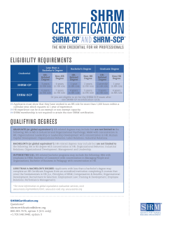 Click Here for SHRM Exam Eligibility Requirements