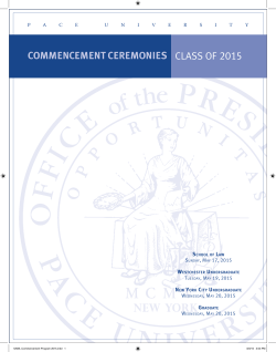 2015 Commencement Program