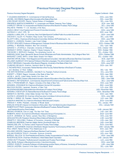 Previous Honorary Degree Recipients (1954-2015)