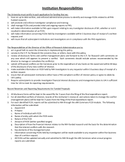 Institution Responsibilities