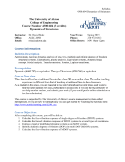 Dynamics of Structures