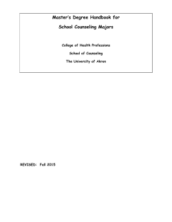 School Counseling Handbook