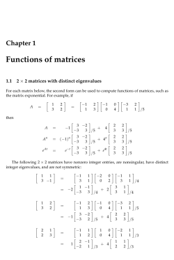 An Abridged Atlas of Matrices