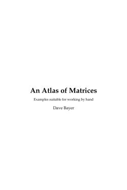 AnAtlasOfMatrices