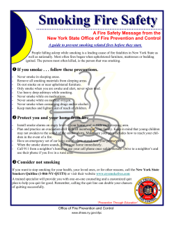 Fire prevention Smoking