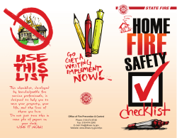 Fire prevention Home Safety Checklist