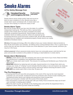 Fire Prevention Smoke Alarms