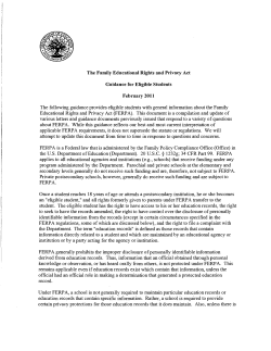 FERPA General Guidance for Students