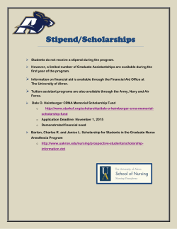 Stipends/Scholarships