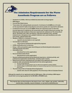 Admission Requirements