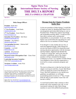 Fall 2011 Newsletter