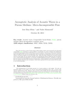 Asymptotic Analysis of Acoustic Waves in a Porous Medium: Micro-Incompressible Flow