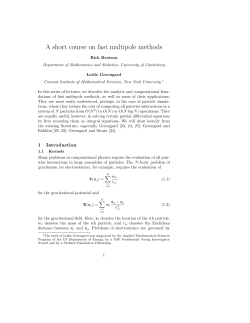 A Short Course on Fast Multipole Methods