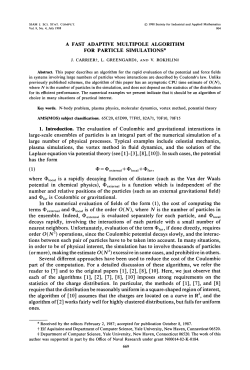 A Fast Adaptive Multipole Algorithm for Particle Simulations [pdf: 1,922 Kb]