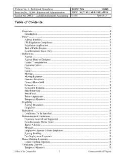 State moving and relocation guidelines