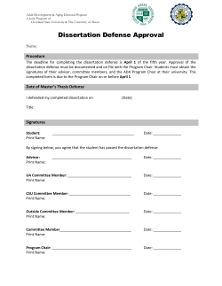 ADA Dissertation Defense Approval