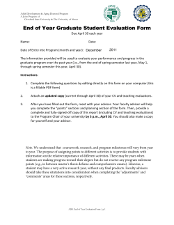 ADA End of Year Evaluation Form