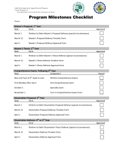 ADA Program Milestones Checklist