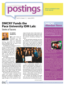 DMCNY Funds the Pace University IDM Lab