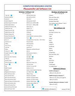 PLV CRC Software List