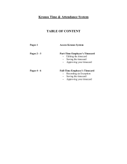 IMO Kronos Basics Tutorial