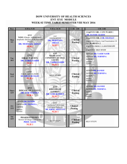 ENT Module Spiral II Week 2