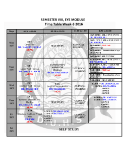 EYE Module Spiral II Week 3