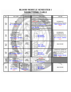 BLOOD MODULE WEEK 7