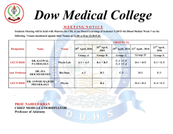 CBL Time Table BLOOD MODULE Week-7