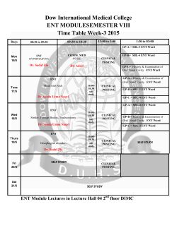 Time Table ENT Module Spiral II WK 3