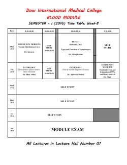 BLOOD MODULE Week-8