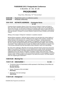 Download the 2012 Programme & Abstracts