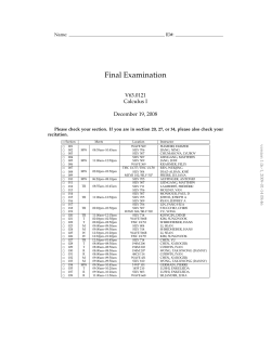 MATH-UA 121 Calculus I