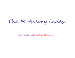 The index of M-theory,