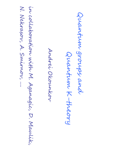 Quantum Groups and Quantum K-theory,